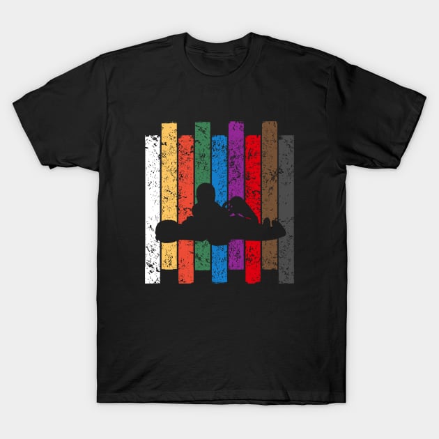 Go Kart Silhouette T-Shirt by LetsBeginDesigns